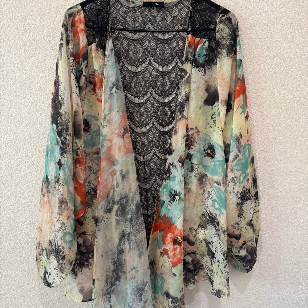 Floral Sheer Women's kimono